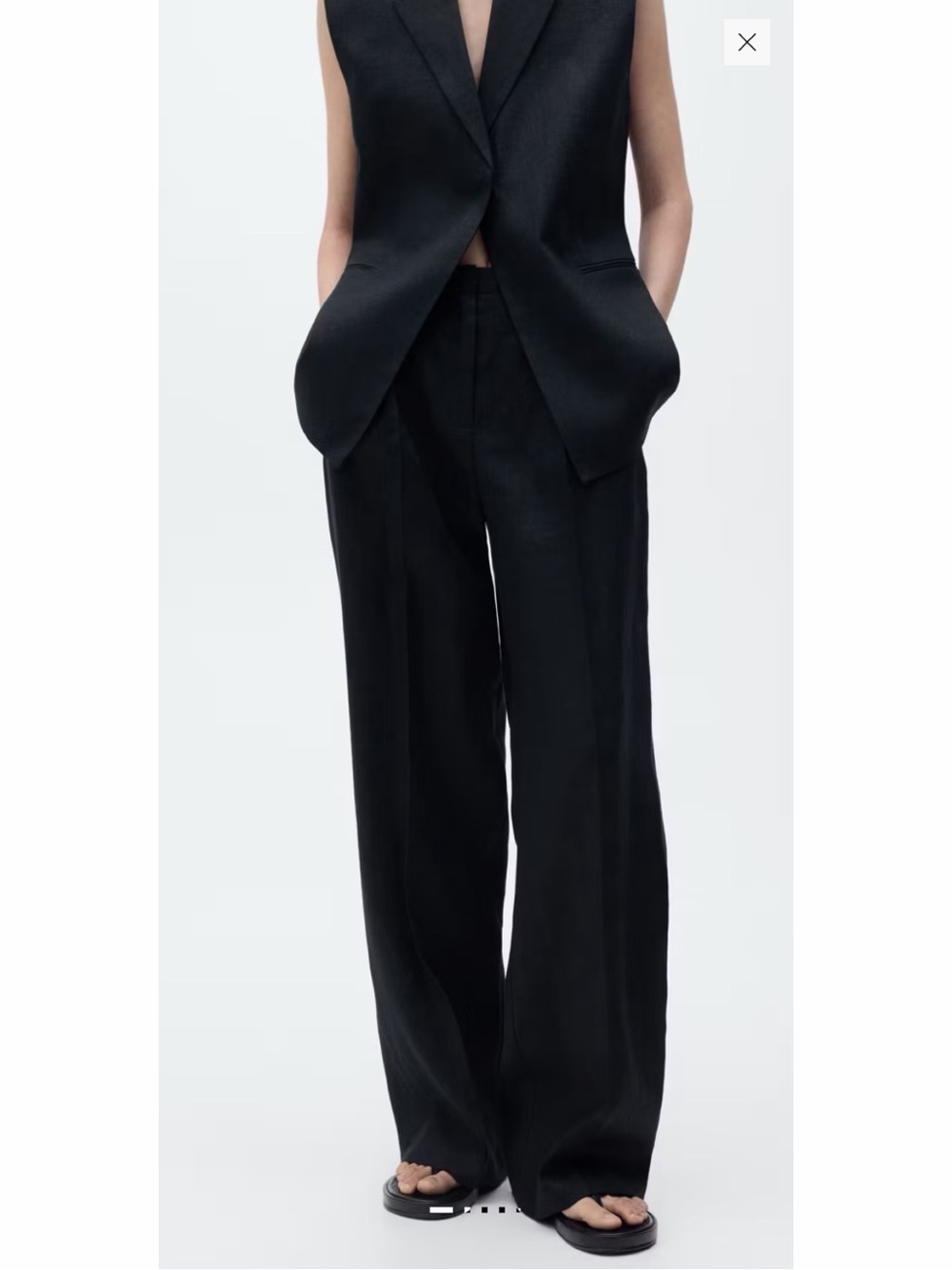 Mango Linen Suit Trousers